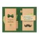Postcard "Happy Birthday!" mustache, green background, 12 x 18 cm
