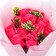 Exclusive bouquet of soap roses, fuchsia color, 11 pcs