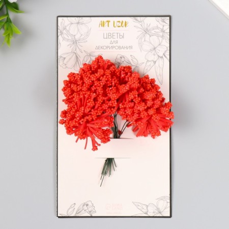 Flowers for decorating "cloud" red 1 bouquet = 12 colors 8 cm