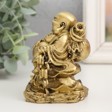 NECKE Polystone for bronze "Hotey with coins. Wealth" 6.7x7x9.5 cm-3