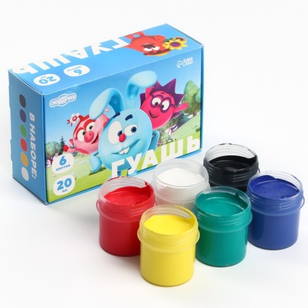 Gouache 6 colors of 20 ml, mixers-2