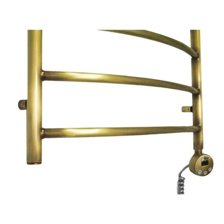 Domoterm electric heated towel rail "Calipso", 500 x 700 mm, 7 crossbars, lion, bronze-1