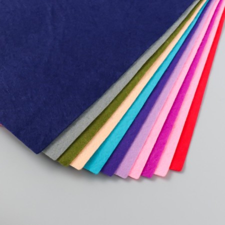 A set of decorative felt "needlework" 21x29.7 cm, 10 sheets, 180 gr, 1 mm, assorted No. 3-2
