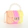 Baby bag on the castle, beige color/pink/yellow