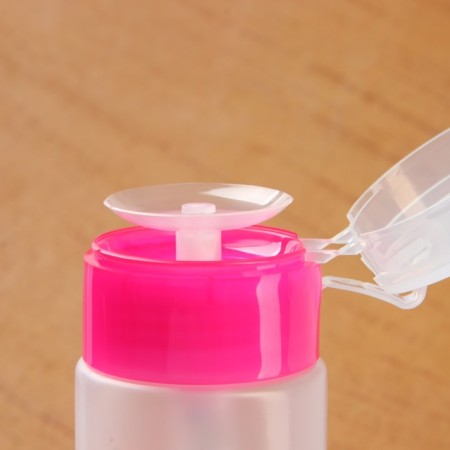 Board with pomp, 75 ml, pink/transparent color-3