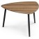 Coffee table lois marble white/oak Votan metal, black 80x80x46 cm