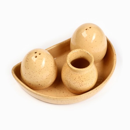 Set for spices "Premium Trio" Solonka+List of toothpicks, Karakum-1
