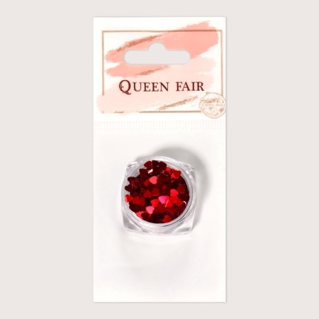 Sequins for "Heart" decor, red color-5