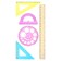 Set geometric, drawing, blister: ruler 30 cm, 2 triangles, transporter, circle stencil, mix