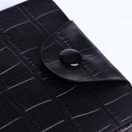Male purse on a magnet, black color-3