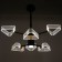 Chandelier 1702/6 LED 124W 3000-6000K black 64x64x50 cm Bayerlux