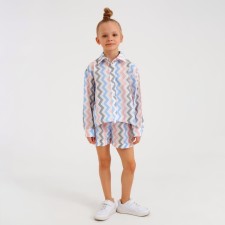 Shorts for the girl Minaku: Cotton Collection Color White, height 110