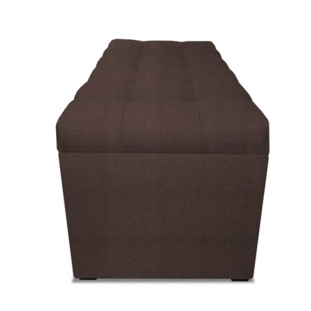 Puff with a lid and weight, 800 × 400 × 420 mm, Dream velor, chocolate color-4