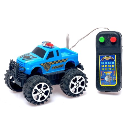 Police jeep, at remote control, works from batteries, mix-5