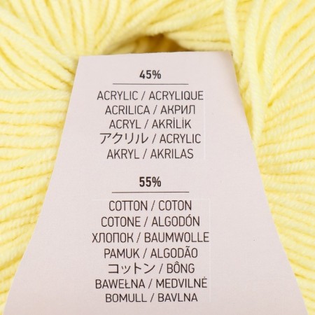 Jeans yarn 55% cotton, 45% acrylic 160m/50g (67 lemon)-3
