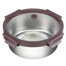 Smart Solutions lunch box, glass cover, 1.5 l, plum color