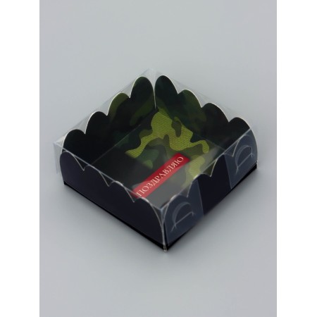 Cookie box, confectionery packaging, "February 23", 7 x 7 x 3 cm-1