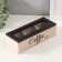 Casket Wood 3 divisions "Morning begins with coffee" 9x23.4x7.2 cm