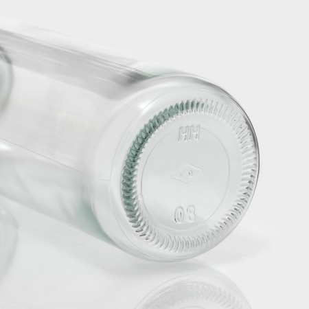 A glass bottle in a white bear cover, 300 ml, h = 17 cm-7