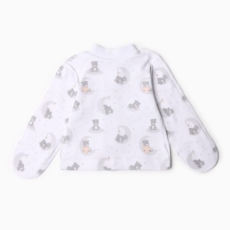 Blouse with closed handles, white color, height 62 cm-3