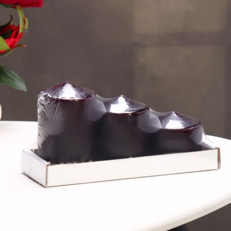 Set of candles - cylinders 3B1 (6x11 cm, 6x8 cm, 6x6.5 cm), black-2