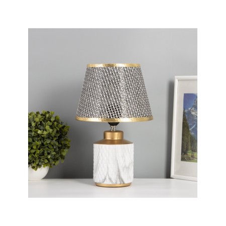Table lamp "Marble" 1x40W E27 Black/gold 22.5x22.5x35cm