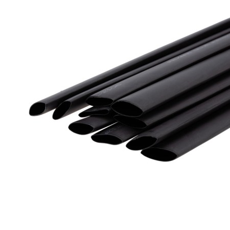 Thermal -assigned STTK (2: 1) pipe is two -walled adhesive 15.9/7.95mm, black, packaging 10 pcs. 1m REX
