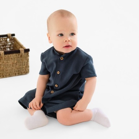 Set for a boy (shirt, shorts) minku dark blue color, height 80-86-1
