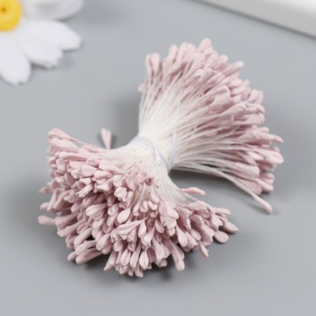 Stamens for flowers "gray-pink" set 360 pcs length 6 cm-1