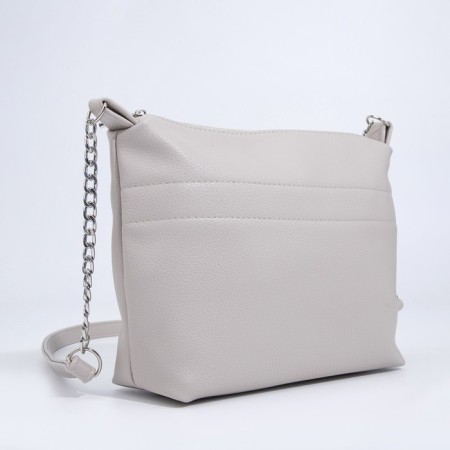 Cross-Bodi Bag on a zipper, the color is gray-beige-3