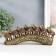 Polystone souvenir "Seven elephants on a tusk with colors" Bronze 21x4x9.8 cm