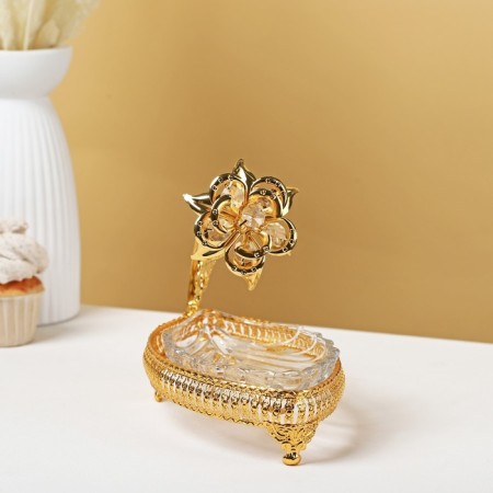 Fruit stand "Liszt", 23 × 12 × 18 cm, gold color-1