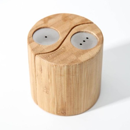 Spice set, 7 × 7cm, 2 pcs, Solonka and pistor, bamboo-2