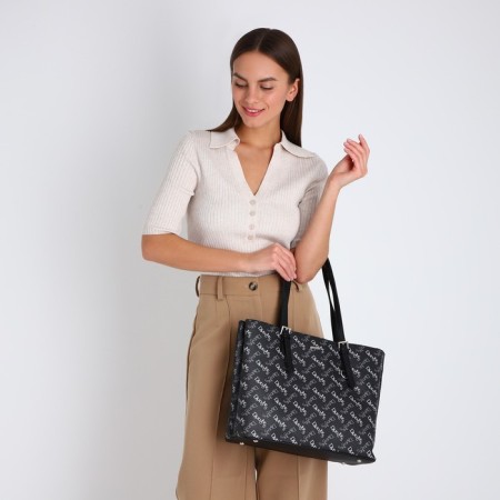Women's bag on the zipper David Jones, black color-6