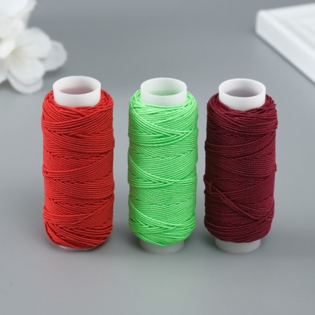 Spandex for beads in a braid, length 25 m, assorted-1