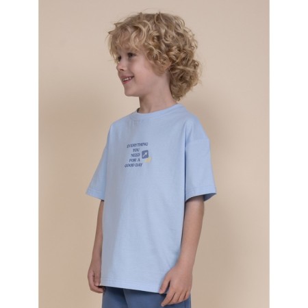 T -shirt for boys, height 140 cm, blue color-1