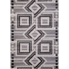Rectangular carpet EFOR ECLIPSE, size 200x290 cm, color White/D.Gray