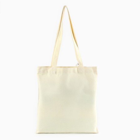 Shoper with the tape "Let's go on a date", 35x0.5x40 cm, beige color-5