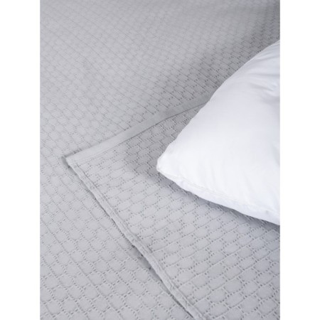 Vafelnaya Grey waffle cover, size 150x200 cm-1