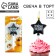 Candle in the cake "Make desire" black, 5.5 x 12 cm