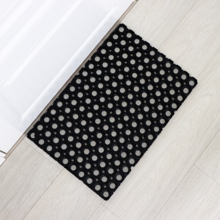 Muddy mud -bearded rug 40 × 60 × 2.2 cm, black color-3