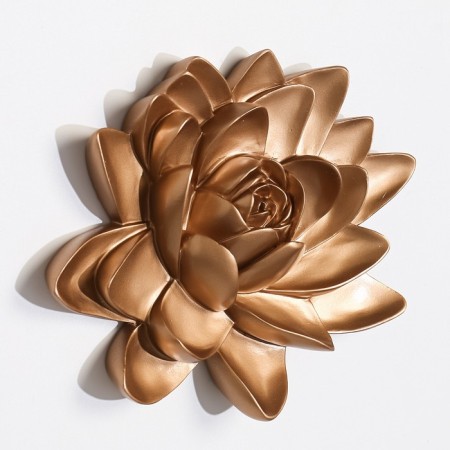 Nast -wall decor, "Lotus" 15.5 x 18.5 cm, gold-3