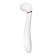 Vibrator with vacuum stimulation Flovetta Jasmine, 23 cm, silicone, white color