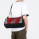 Sports bag with lightning, long belt, black/red color