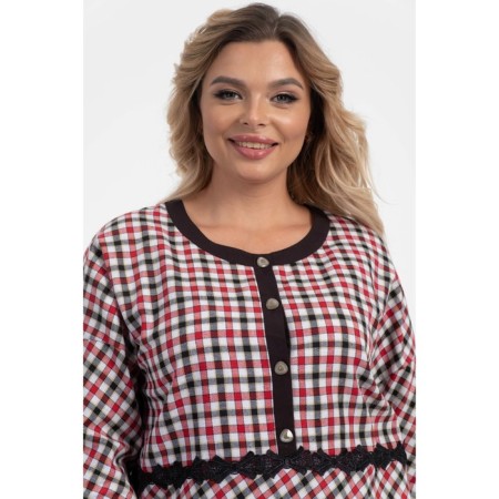 Women's tunic, size 52, red color-4