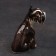 Porcelain figurine "Mittelshneuszuzer Black and White", 8 cm, author's painting