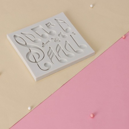 Mold Dolyana "Notes", silicone, 11.5 × 11 cm, color gray color
