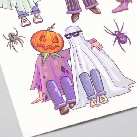 Tattoo on the body color "bringing and pumpkin" 10x10 cm-2