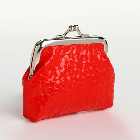 Women's wallet on the farmar, red color