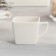 Tea couple ceramic "White Gift", a mug 150 ml, a saucer 15.5x15.5 cm, white color